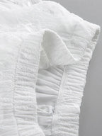 Skirts White Lace Elegant Irregular Knee Length Women's Bottoms
