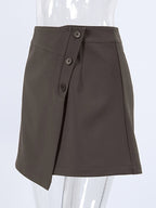 Skirts Brown Summer Mini Women's Bottoms