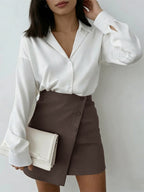 Skirts Brown Summer Mini Women's Bottoms