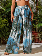 Pants Orange Red Raised Waist Trousers