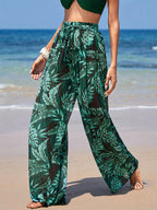 Pants Orange Red Raised Waist Trousers