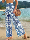 Pants Blue Raised Waist Trousers