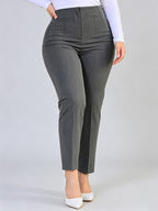 Pants Khaki Raised Waist Trousers