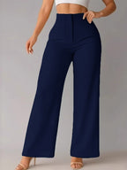 Pants Khaki Raised Waist Trousers