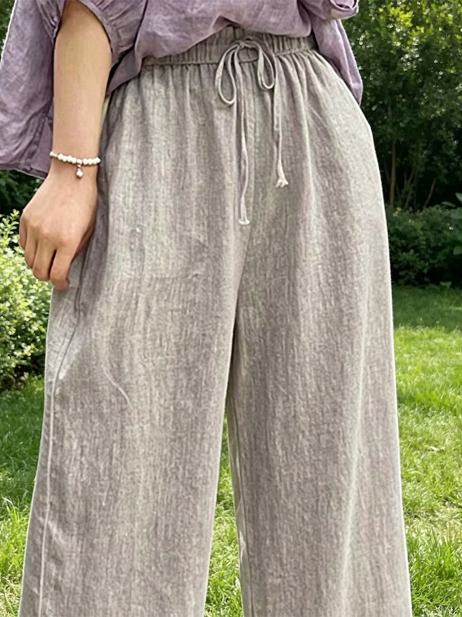 Pants Black Polyester Trousers