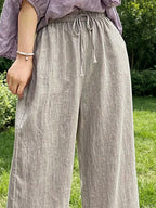 Pants Black Polyester Trousers