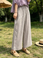 Pants Black Polyester Trousers