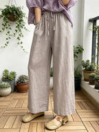 Pants Black Polyester Trousers