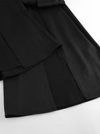 Pants Black Raised Waist Trousers
