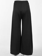 Pants Black Raised Waist Trousers