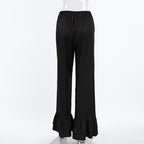 Pants Black Raised Waist Trousers
