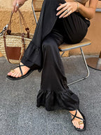 Pants Black Raised Waist Trousers