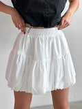 Skirts White Chiffon Elegant Mini Women's Bottoms