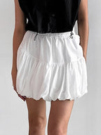 Skirts White Chiffon Elegant Mini Women's Bottoms