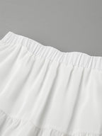 Skirts White Chiffon Elegant Mini Women's Bottoms