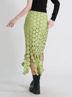 Skirts Black Raised Waist Elegant Long Women's Bottoms