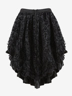Skirts Black Tulle Raised Waist Sexy Irregular Mini Women's Bottoms