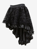 Skirts Black Tulle Raised Waist Sexy Irregular Mini Women's Bottoms