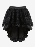 Skirts Black Tulle Raised Waist Sexy Irregular Mini Women's Bottoms