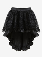 Skirts Black Tulle Raised Waist Sexy Irregular Mini Women's Bottoms