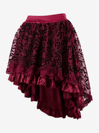 Skirts Black Tulle Raised Waist Sexy Irregular Mini Women's Bottoms