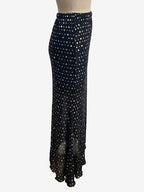 Skirts Black Raised Waist Polka Dot Elegant Long Women's Bottoms