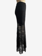 Skirts Black Lace Raised Waist Elegant Sheer Long Women's Bottoms