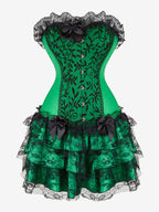 Skirts Green Layered Chic Fall Mini Women's Bottoms