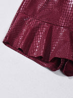 Skirts Burgundy Slim Fit Raised Waist Sexy Mini Women's Bottoms