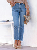 Jeans Women's For Women Straight Fashion Denim Casual Bottoms Jeans