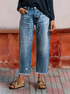 Jeans Women's Straight Charming Denim Casual Bottoms Jeans