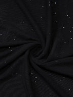 Night Out Dresses Black Glitter Mesh Choker Slit Maxi Dress See Through Night Club Party Gown