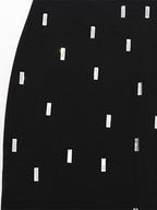 Night Out Dresses Strapless Rhinestone Embellished Bodycon Midi Dress Back Split Evening Gown