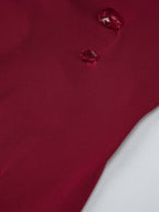 Night Out Dresses Burgundy Rhinestone Criss Cross Back Ruched Bodycon Mini Club Dress