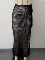 Skirts White Sexy Fishnet Summer Long Women's Bottoms