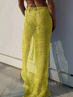 Skirts White Sexy Fishnet Summer Long Women's Bottoms
