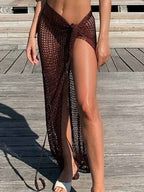Skirts White Sexy Fishnet Summer Long Women's Bottoms