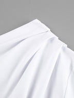 T-Shirt Asymmetrical One Shoulder Ruched Half Sleeve Top