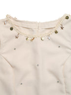 Women Beaded Star Trim Sleeveless Tank Elastic Waist Shorts 2 Piece Linen Set