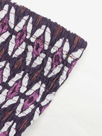 Women Boho Geometric Print Maxi Skirt Smocked High Waist Tiered Long Skirt