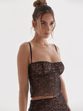 Blouse For Women Black Lace Straps Neck Sexy Lace Cut Out Sleeveless Tops