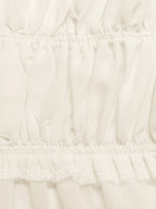 Light Apricot Cami Top Jewel Neck Lace Up Backless Sexy Women Camis