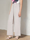 High Waist Tie Belt Wide Leg Palazzo Pants Pleated Loose Casual Trousers