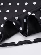 Polka Dot Thin Strap Side Cutout Back Tie Bodysuit