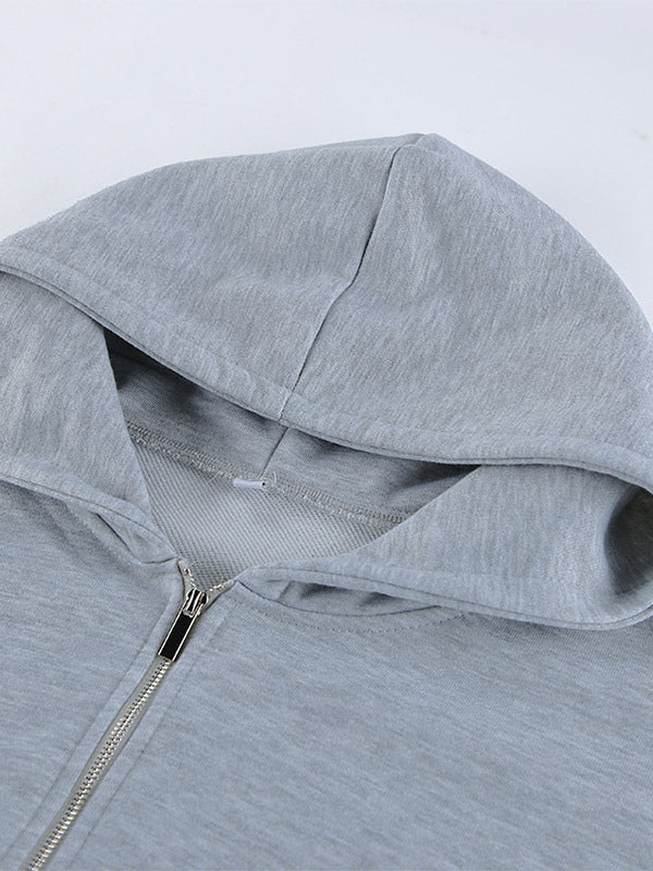 Tracksuit Set Hooded Crop Top Wide Leg Pants Soft Loungewear Women Tracksuit Set