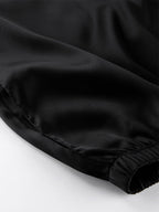 Wide Leg Pants Satin Ruffle Flare Elastic Waist Women Casual Pants Wide Leg Pants