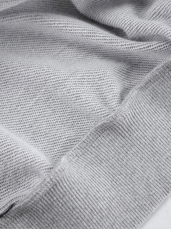 Draped Oversized Polo Sweatshirt Partial Front Buttons Relaxed Basic Pullover