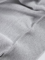 Draped Oversized Polo Sweatshirt Partial Front Buttons Relaxed Basic Pullover