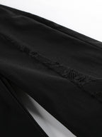 Wide Leg Pants Lace Cutout Side Slit High Waist Flare Women Pants Wide Leg Pants