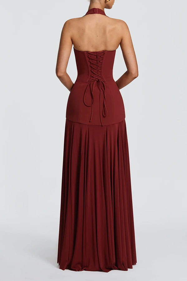 Seraphina Deep V Maxi Dress